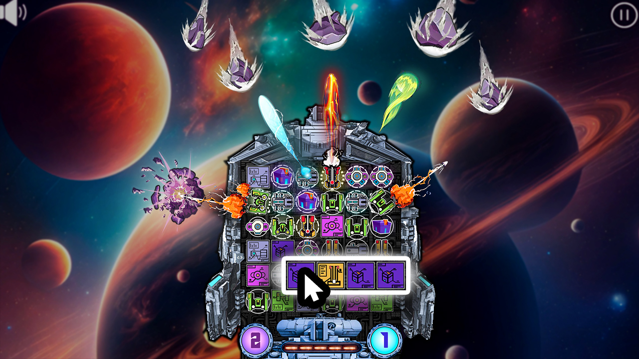 Asteroid Shield: Tile-Matching Space Defense game poster