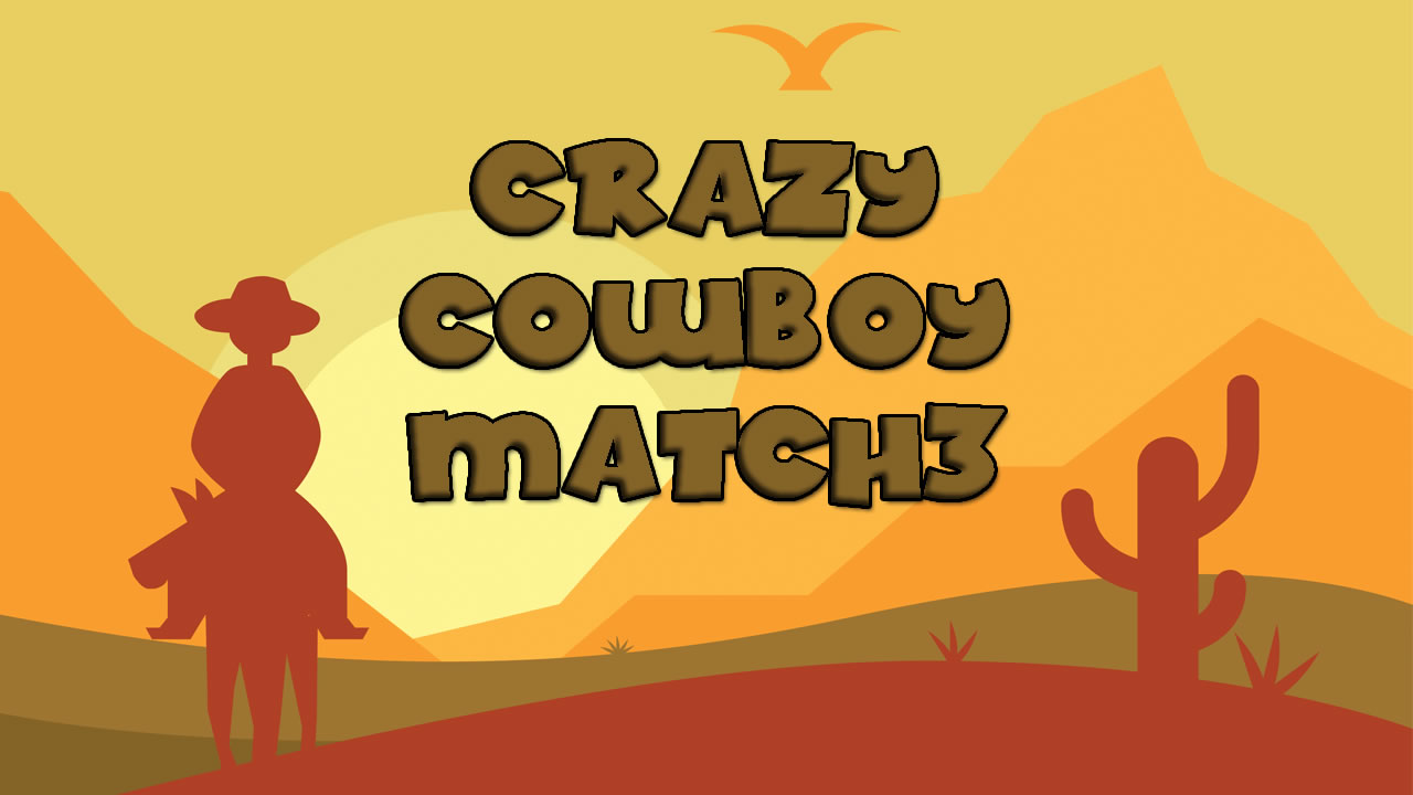 Crazy Cowboy Match 3 game poster