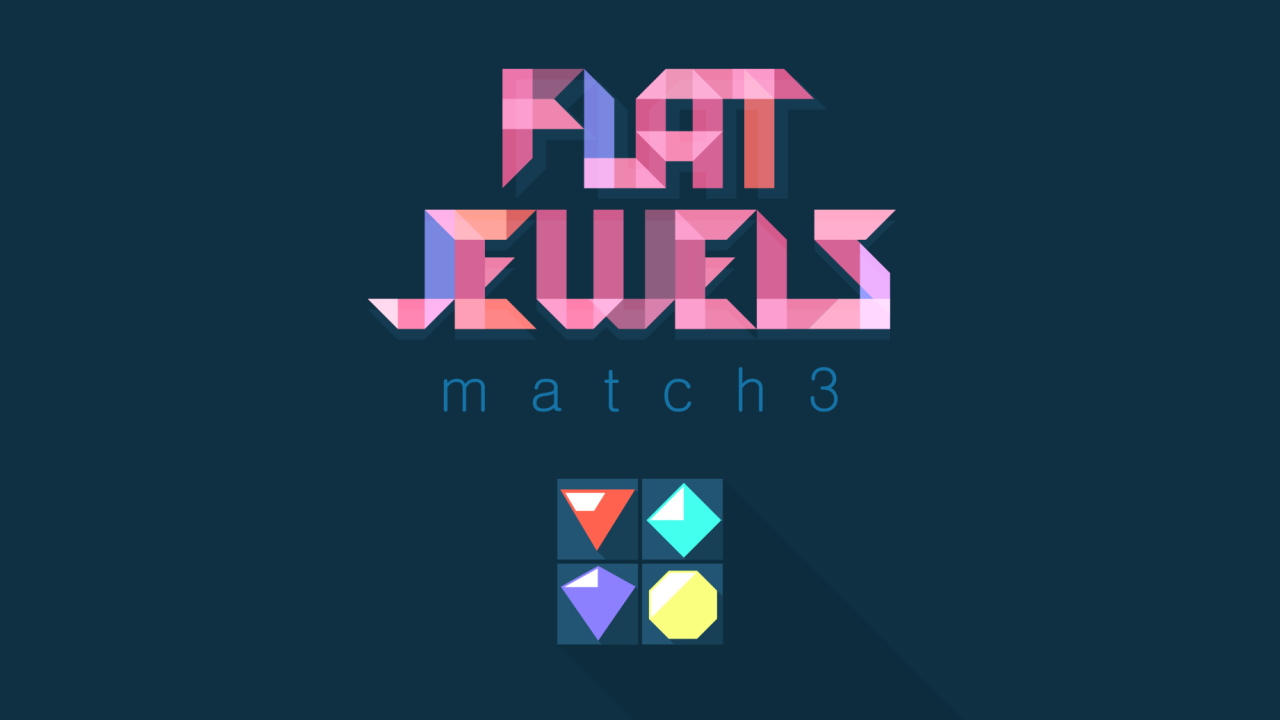Flat Jewels Match 3 game poster