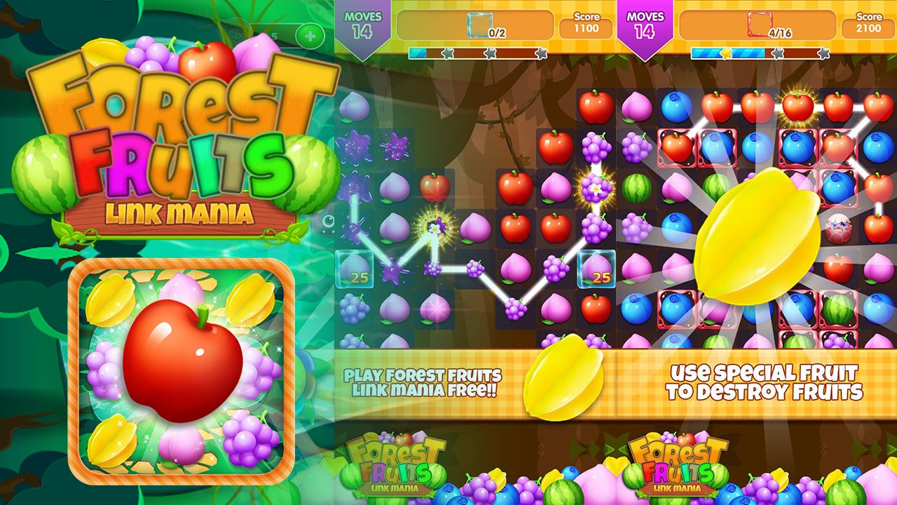 Fruit Link Splash Match 3 Mania game poster