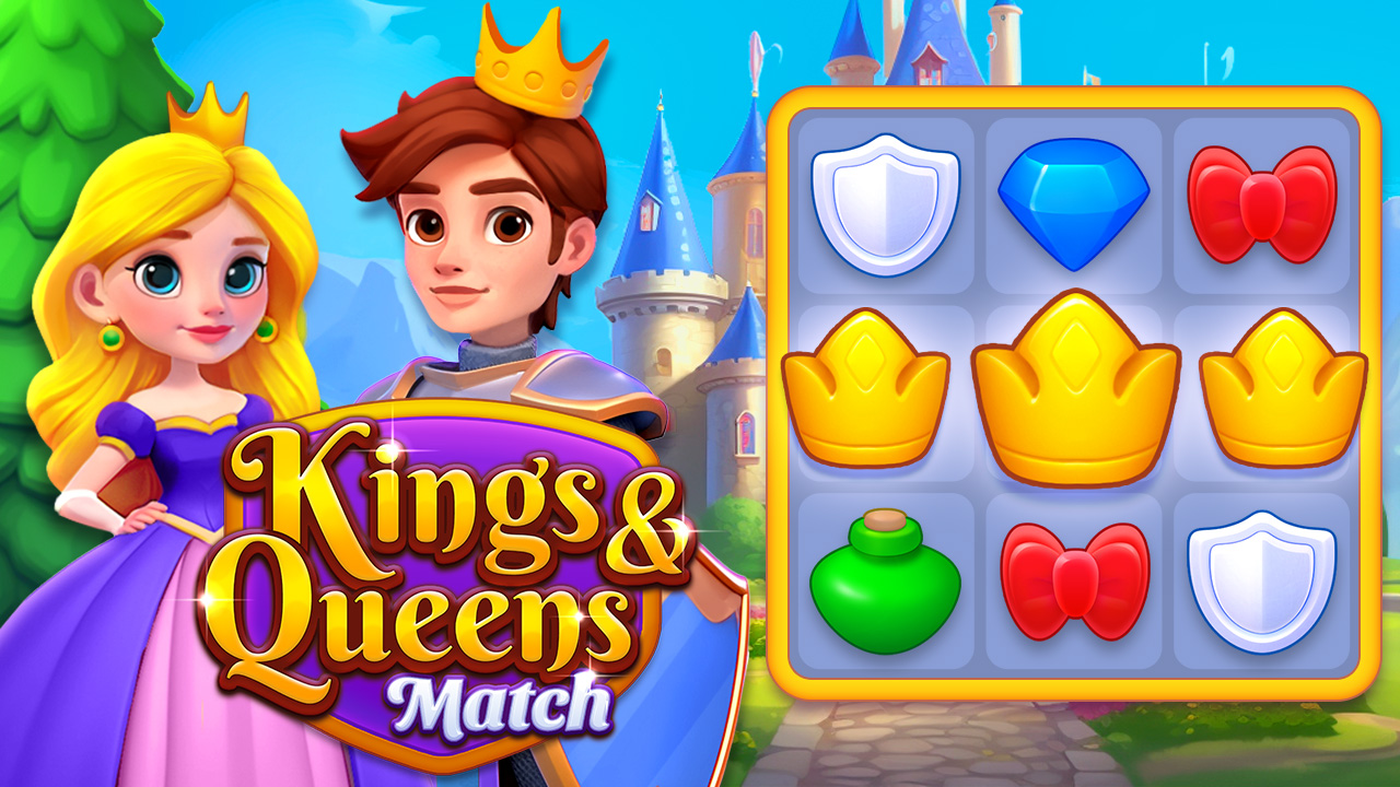 Kings and Queens Match game poster