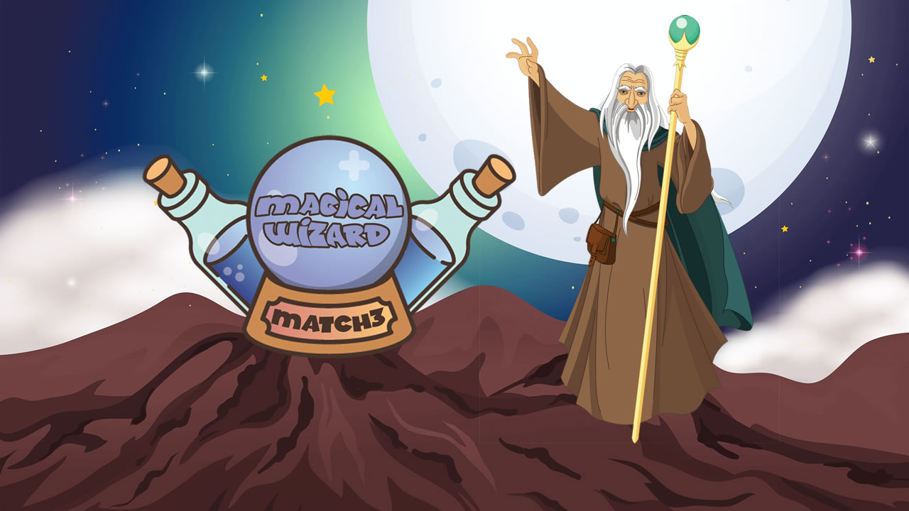 Magical Wizard Match 3 game poster