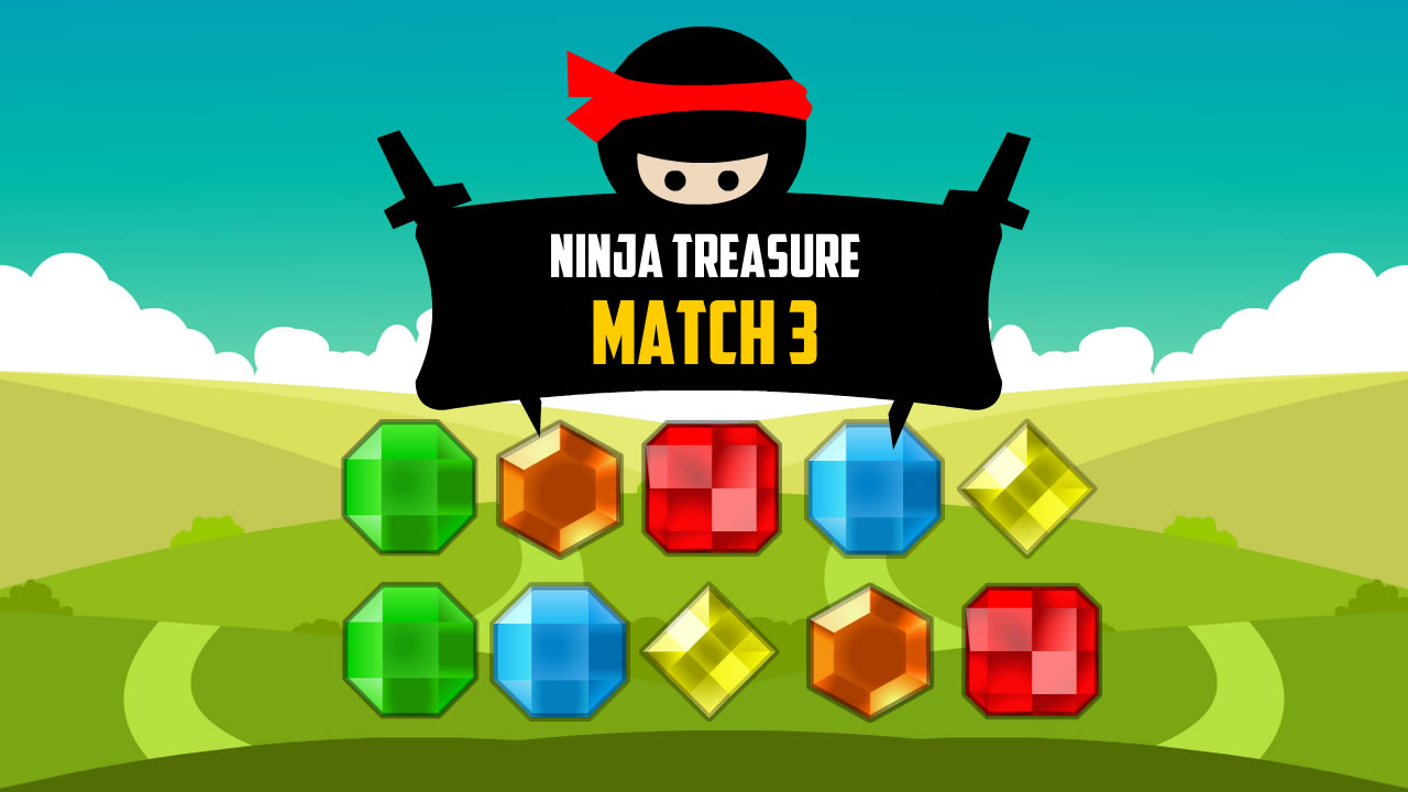 Ninja Treasure Match 3 game poster