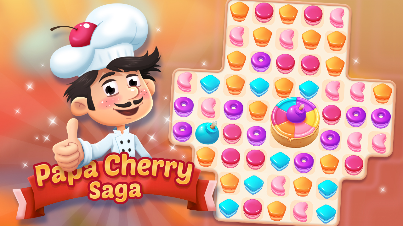 Papa Cherry Saga game poster