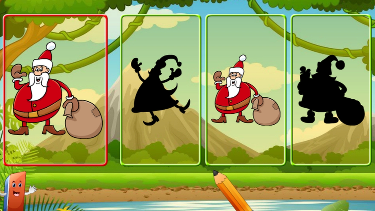 Santa Shadow Match game poster