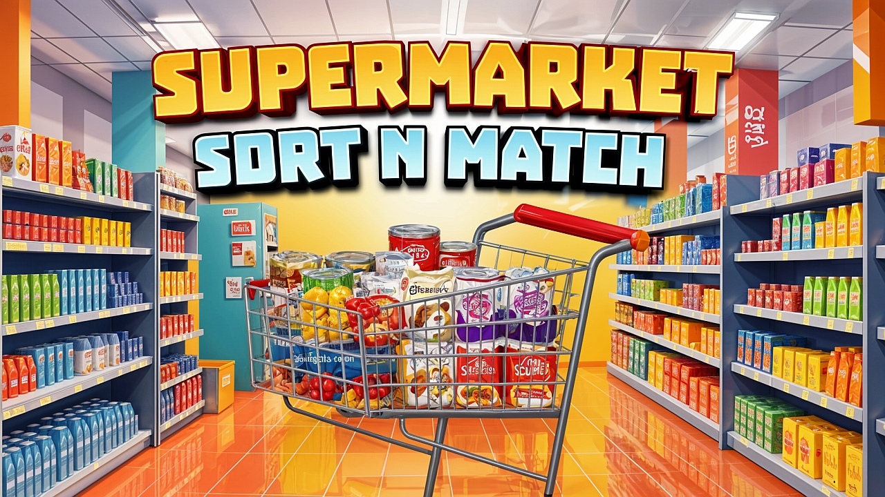 Supermarket Sort N Match game poster
