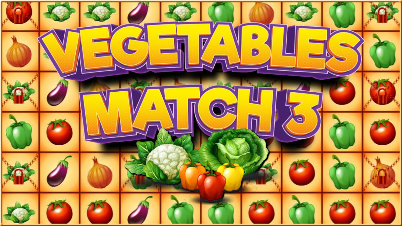 Vegetables Match 3 game poster