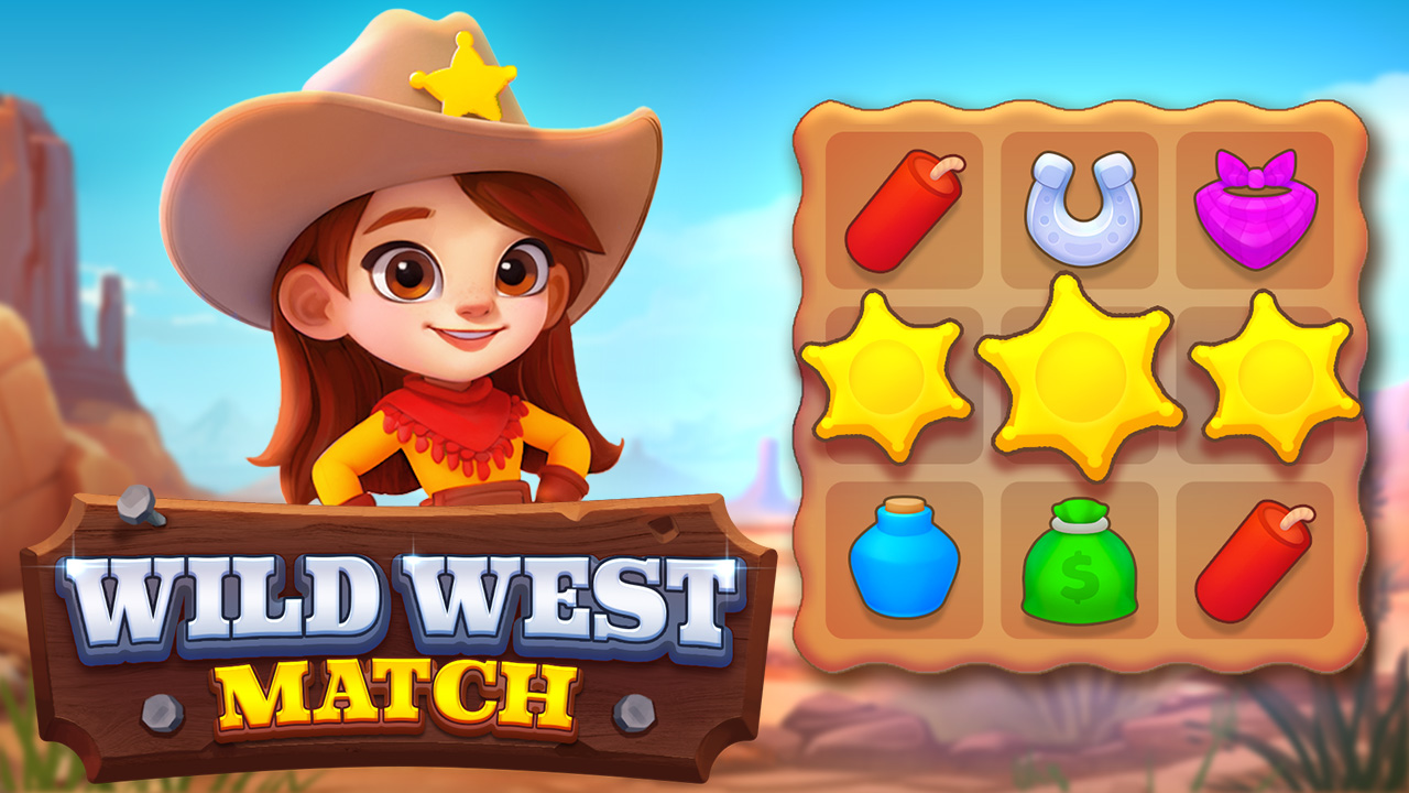 Wild West Match game poster