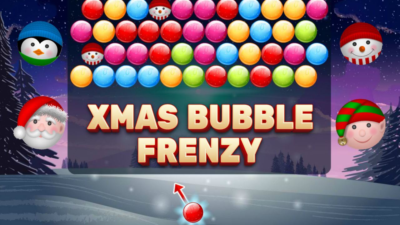 Xmas Bubble Frenzy game poster