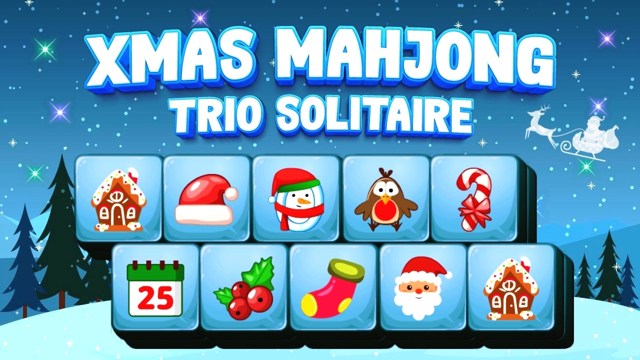 Xmas Mahjong Trio Solitaire game poster