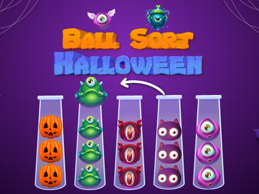 Play Ball Sort Halloween Game Online