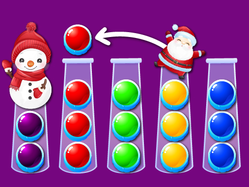 Play Ball Sort Xmas Game Online
