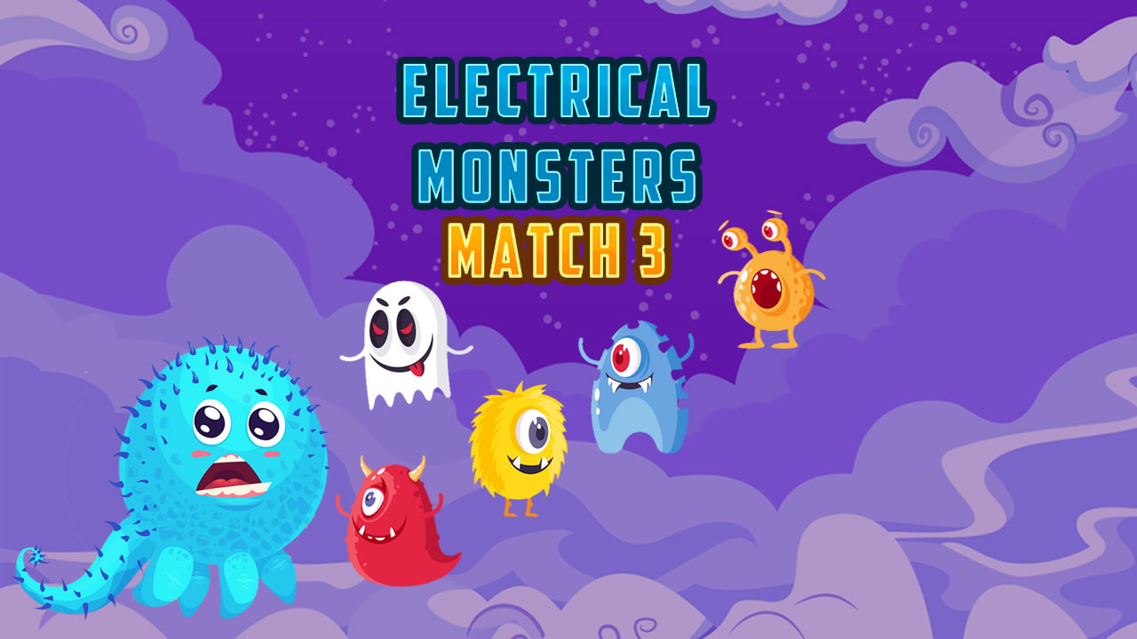 Play Electrical Monsters Match 3 Game Online