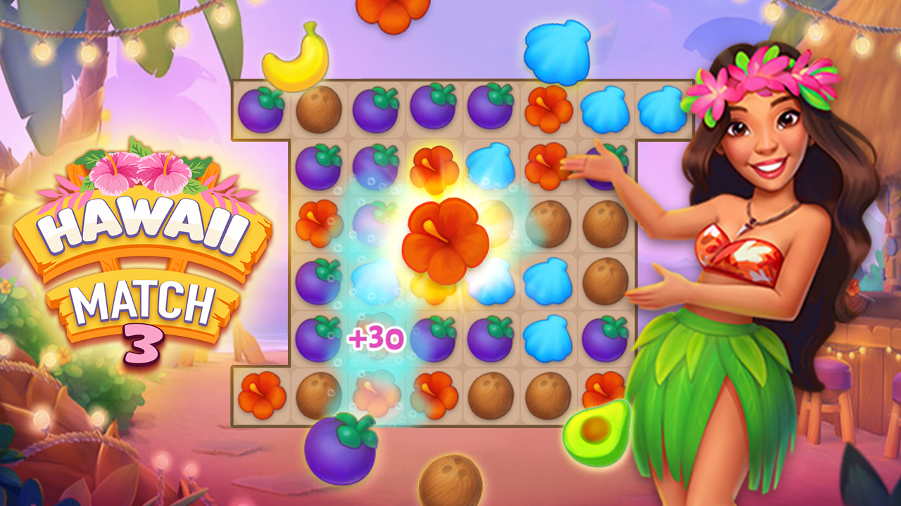 Play Hawaii Match 3 Game Online
