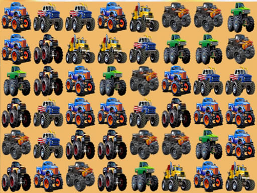 Play Monsters Trucks Match 3 Game Online